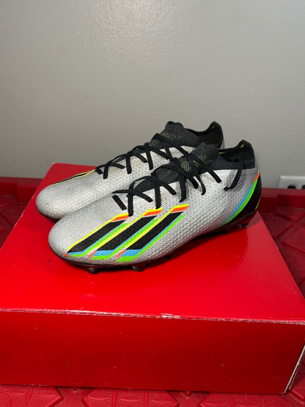 Adidas X Speed Portal  Football Soccer Cleats Silver HR1725 Men's Size 7